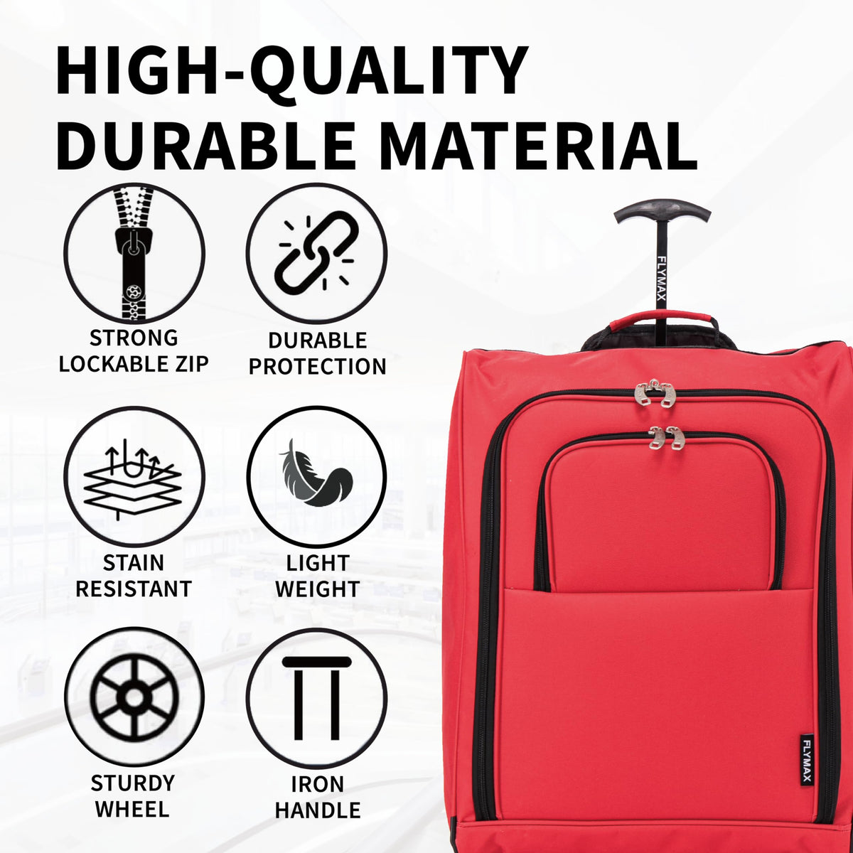 Easyjet 45x36x20 Carry on Suitcase Approved Underseat Cabin Bag Case Lightweight Hand Luggage 1.3kg 33L Black