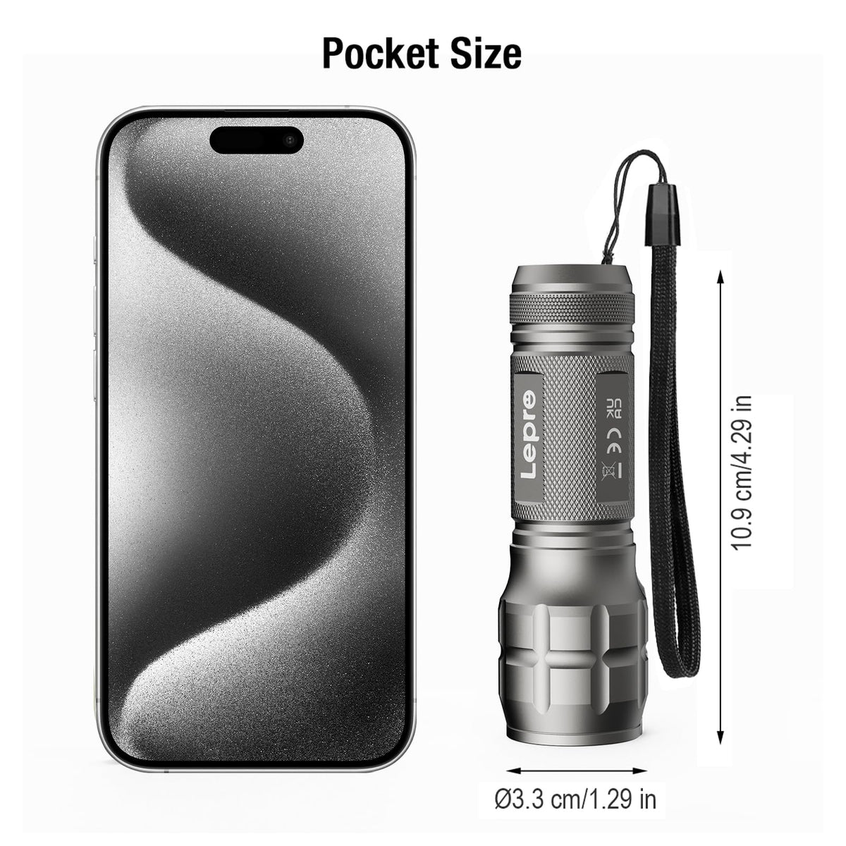 Lepro LE LED Torch Battery Powered, Camping Flashlight, Adjustable Focus