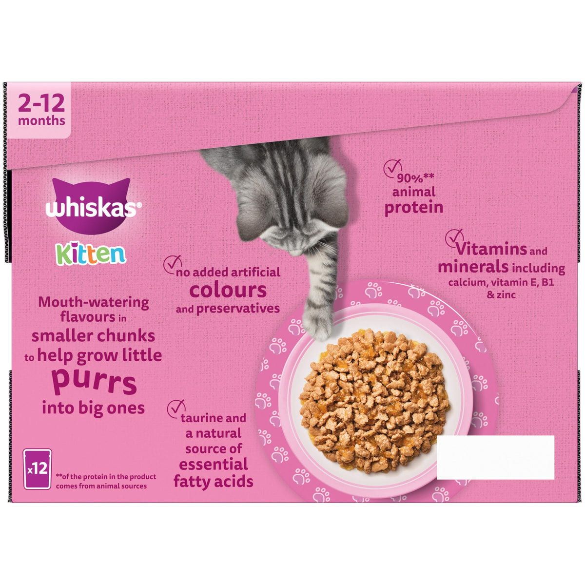 whiskas Junior Poultry Selection in Jelly 84 Pouches, Wet Kitten and Cat Food, Selection of Chicken, Duck, Poultry and Turkey, Megapack (84 x 85 g)