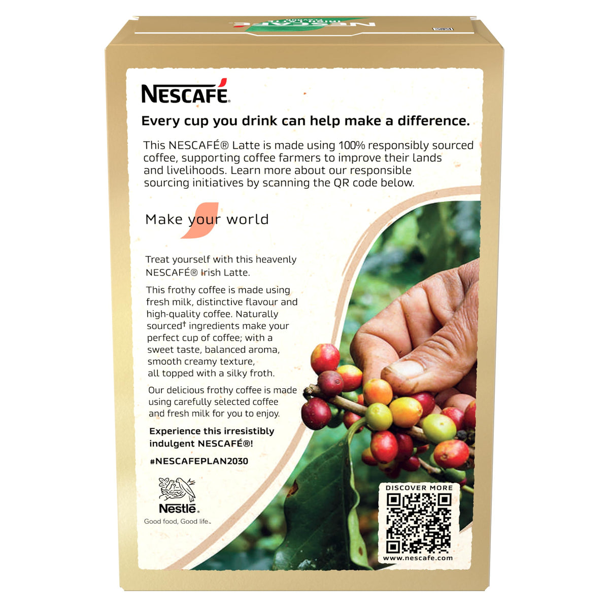 NESCAFÉ Latte Instant Coffee Sachets - 72 x 18g