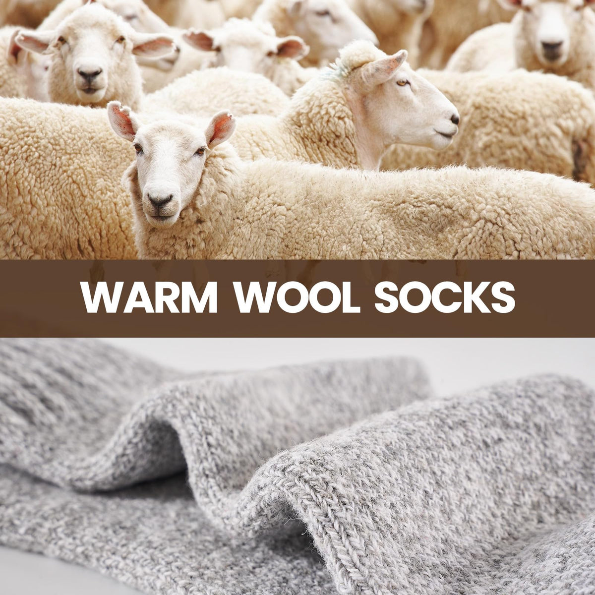Niorasen Women's Thermal Socks, 3 Pairs Full Cushioned, Cosy Gift Winter