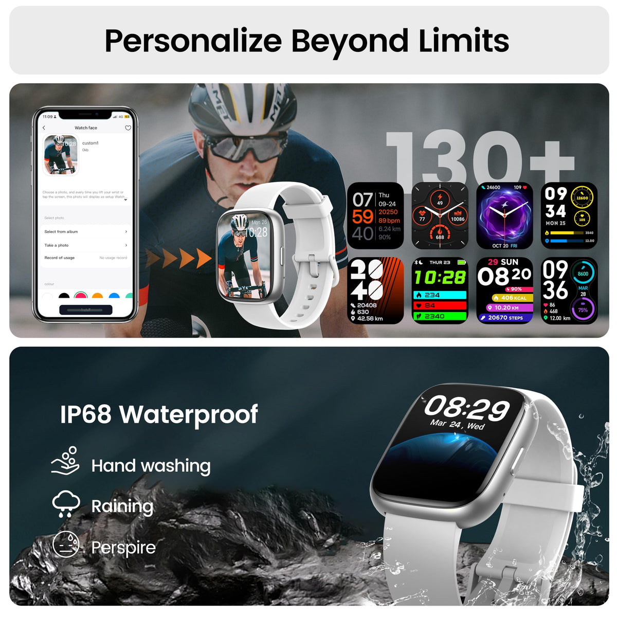 Cillso Smart Watch, Alexa Built-in, 1.83" Bluetooth Calling Fitness Watch