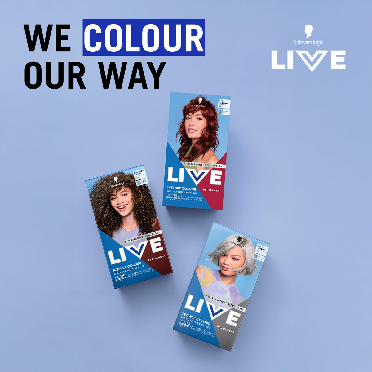 Schwarzkopf LIVE Intense Colour Hair Dye, 099 Deep Black