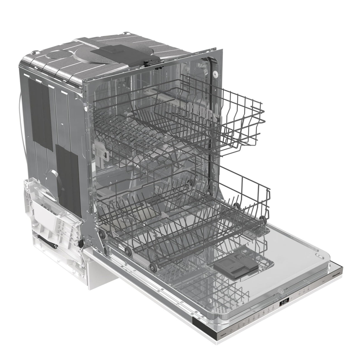 Hisense Fully Integrated Standard Dishwasher - Silver with Fixed Door Fixing Kit HV623D15UK - D Rated