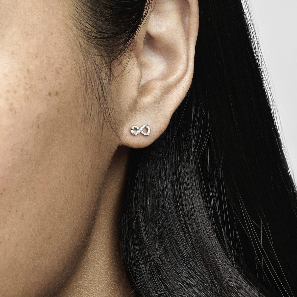 Pandora Sterling Silver Sparkling Infinity Stud Earrings