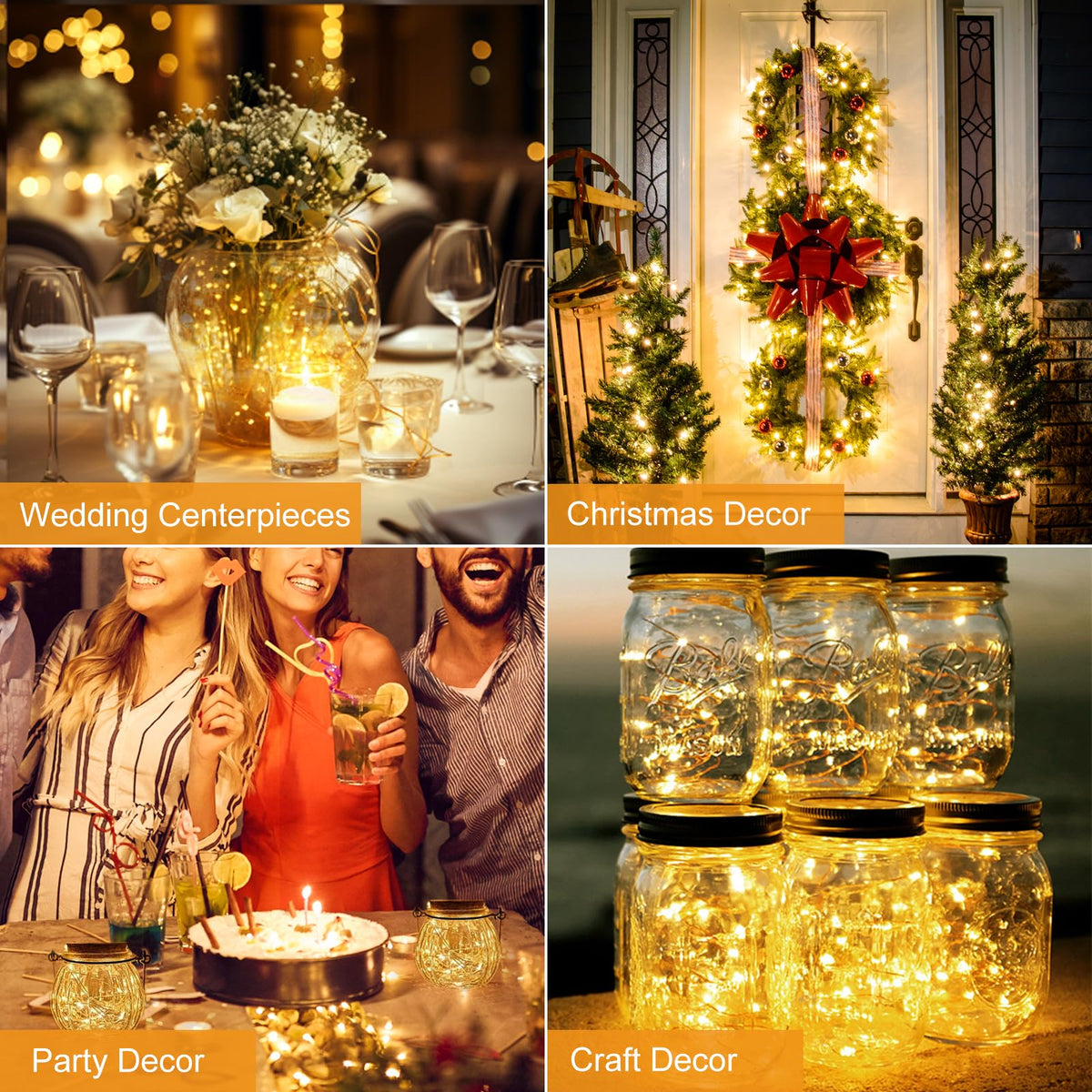 btfarm 12 Pack 3 Modes Fairy Lights Battery Operated, 2M 20LED String Light