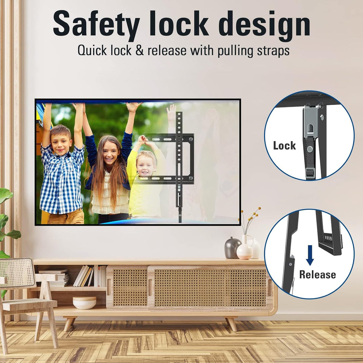 Mounting Dream Fixed TV Wall Bracket for 26-60" TV Max VESA 400x400mm 45kg