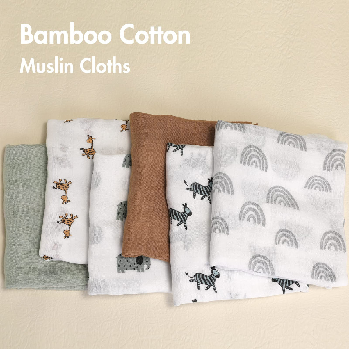 GLLQUEN BABY Muslin Squares Cloth for Baby 6pack 70cm x 70cm