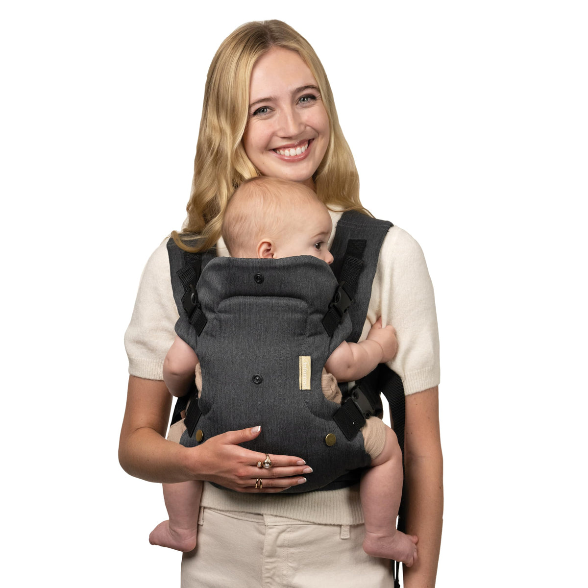 Infantino Flip Advanced 4-in-1 Baby Carrier - Ergonomic, Convertible, Face-in and Face-Out Front and Back Baby Carrier for Newborn to Toddler 3,6-14,5kg, Grey