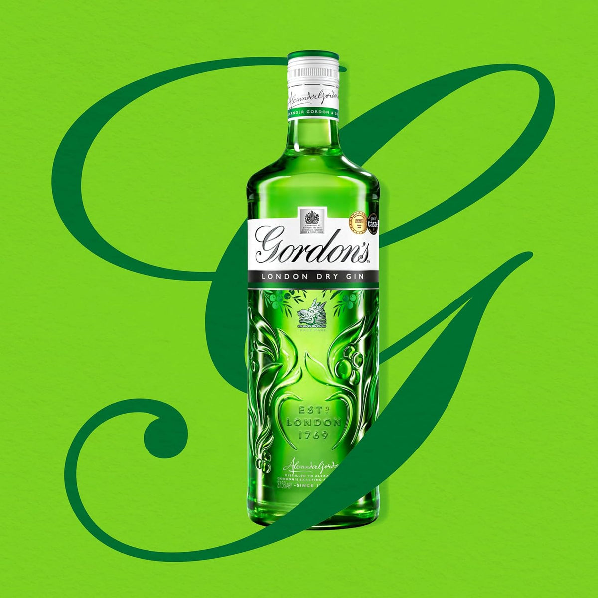 Gordon’s Special Dry London Gin | 37.5% vol | 1L | Award-Winning | Triple-Distilled London Dry Gin | Clean Juniper-Dominant Taste | Handpicked Gin Botanicals