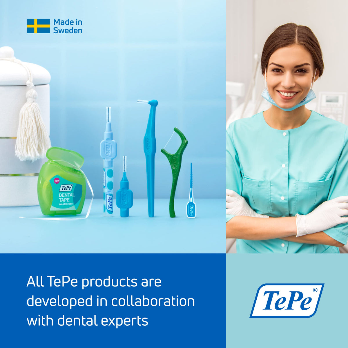 TePe EasyPick Toothpicks, Orange, ISO XS-S, 36pcs, Travel Case Included