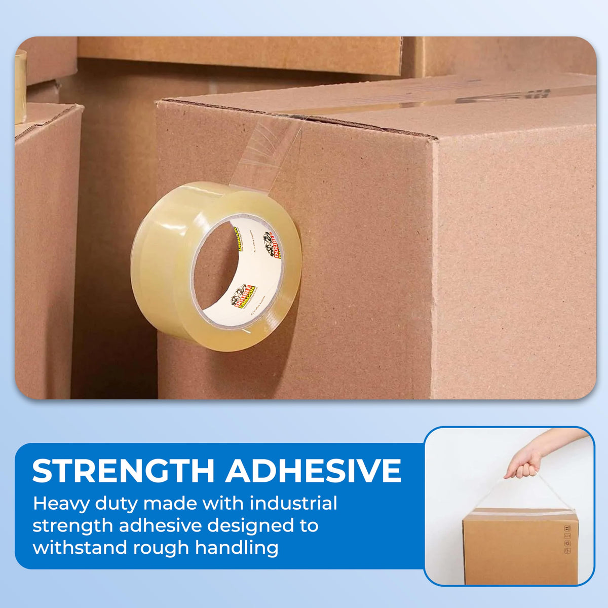 Double Dragon Extra Thick Fragile Printed Tape – 48mm wide, 66m long (Pack of 3) | Tear-Resistant, High-Tack & Long-Lasting | Ideal for Packing, Moving, Shipping, Labelling | Fits Dispensers etc