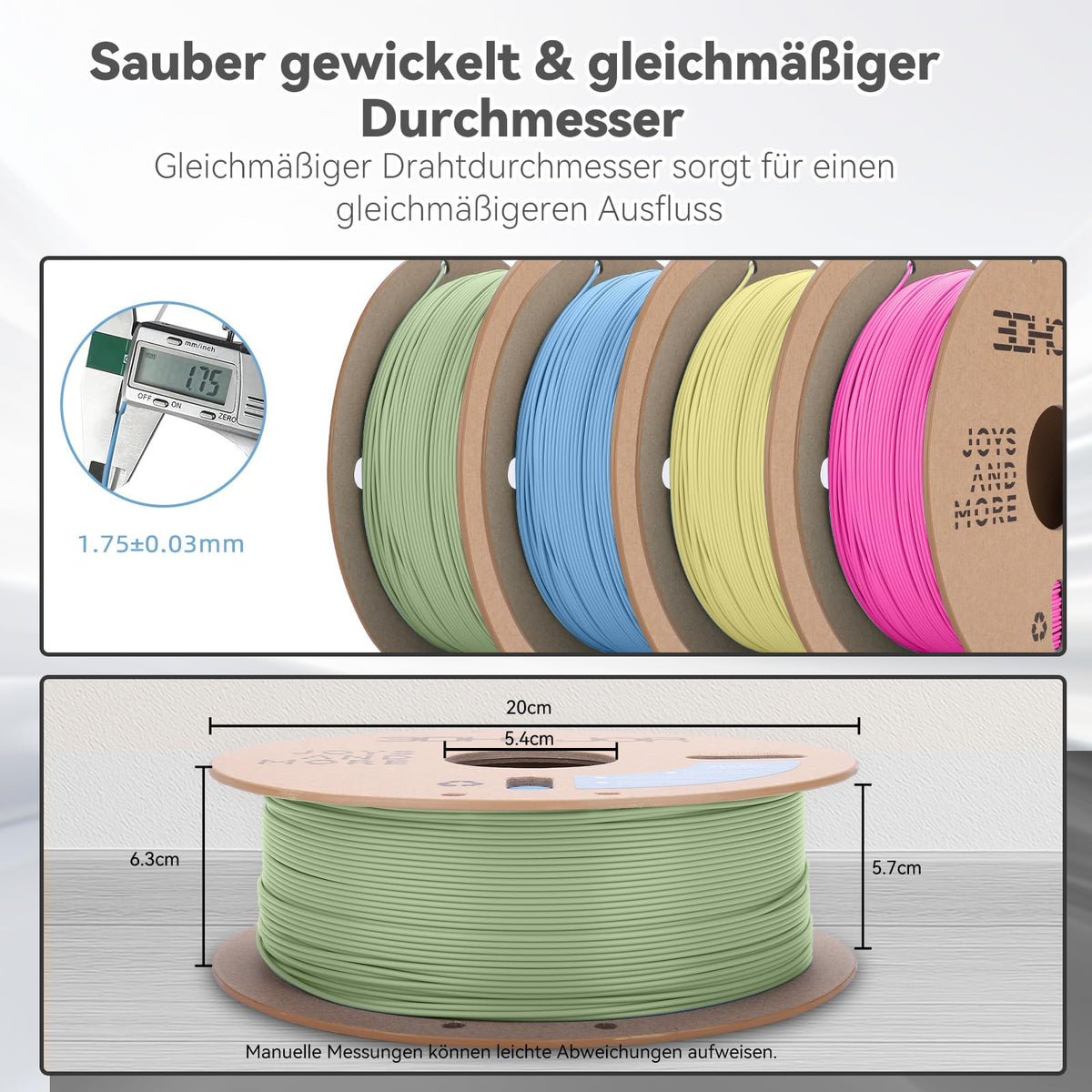 3DHoJor PLA+ PLA Plus Filament 1.75mm 1kg(2.2lbs) for 3D Printers,Yellow