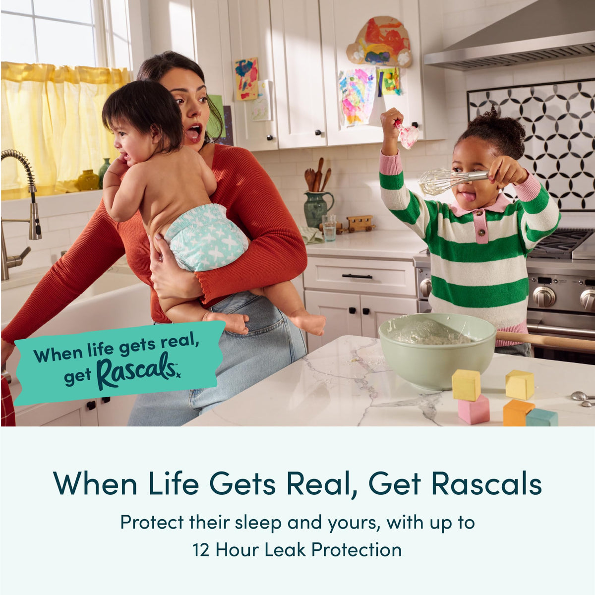 Rascals Premium Nappies Size 3, 296 Count, Feather-Soft