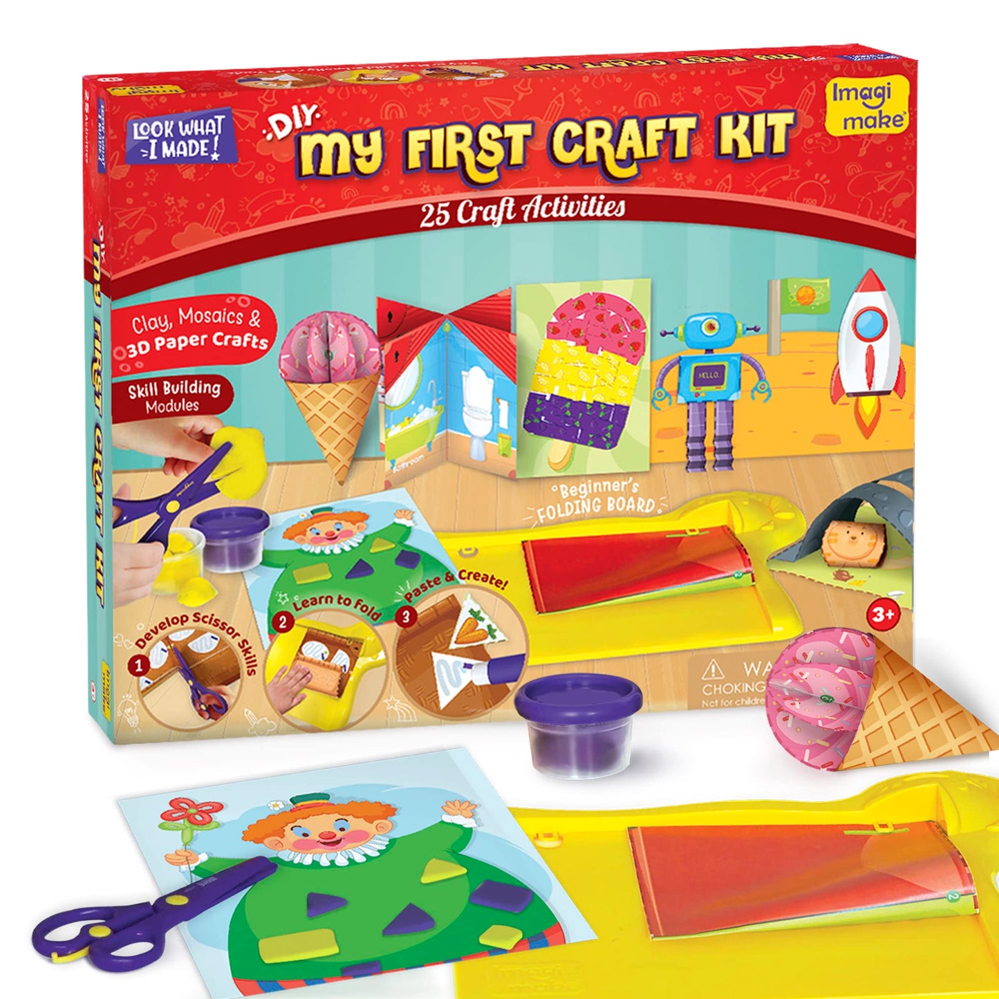 Imagimake Princess Craft Kit | 10 Mess-Free DIY Activities | Bracelet Making Kit, Unicorn Pouch, Butterfly Wands & More | Unicorn Gifts for Kids | Gifts for Girls & Boys 5,6,7,8,9,10,11,12 Years Old
