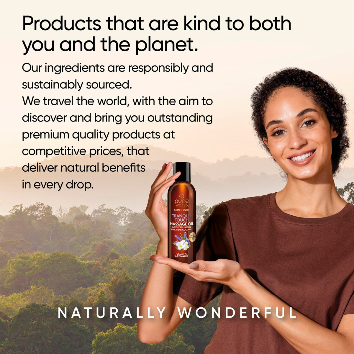 Pure World Natural Castor Oil 250ML Cold & Freshly Pressed 100% Pure and Undiluted Hexane Free Nourish Your Skin and Hair Eyebrows, Nails, Beard, Hair, Eyelash Growth Food Grade