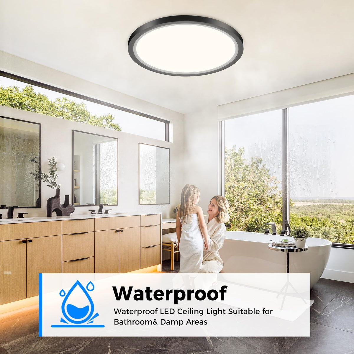 Peasur Bathroom Light, 3000K/3500K/4000K/5000K/6500K 5 Color Temperature