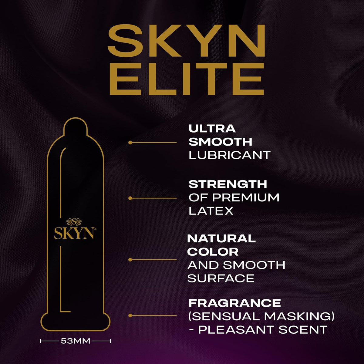 SKYN Elite (Pack of 10) Regular Size, Ultra-Thin Latex Free Condoms for Men