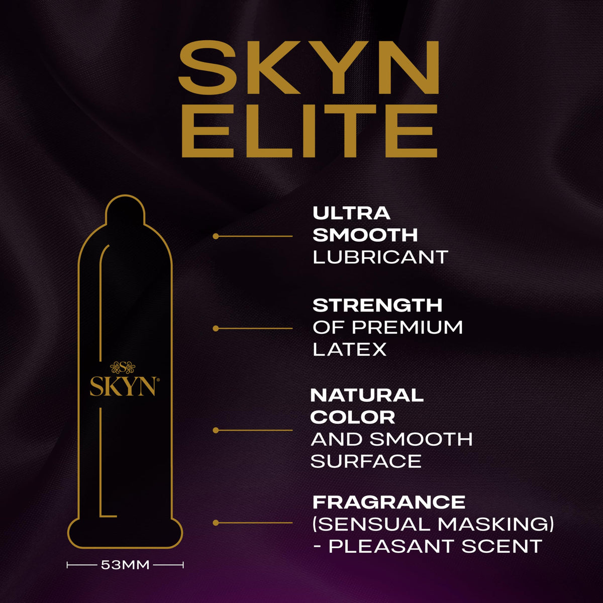 SKYN Elite (Pack of 10) Regular Size, Ultra-Thin Latex Free Condoms for Men