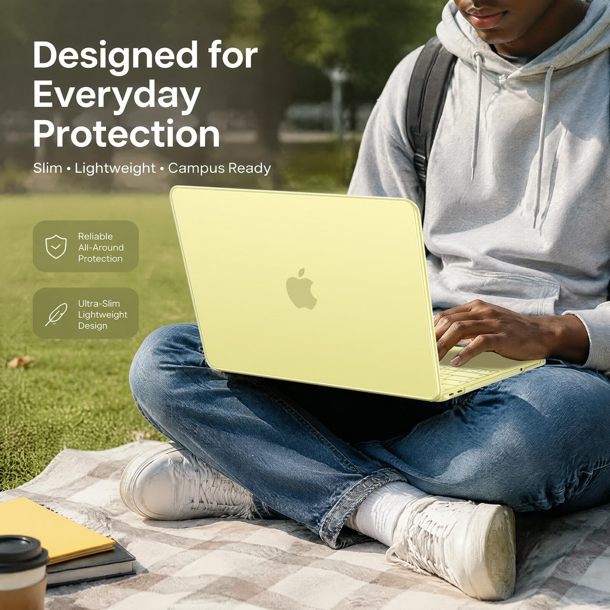 MOSISO Compatible with MacBook Air 13 inch Case M5-M2, Crystal Clear