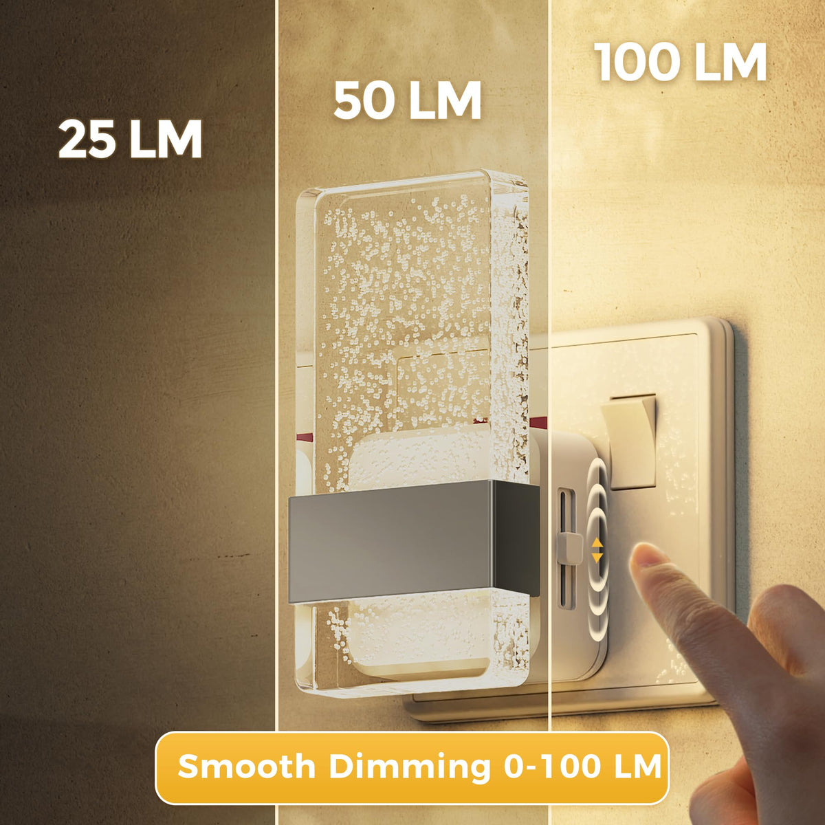 LOHAS-LED Night Light Plug in Wall with Motion Sensor, Dimmable Night Light