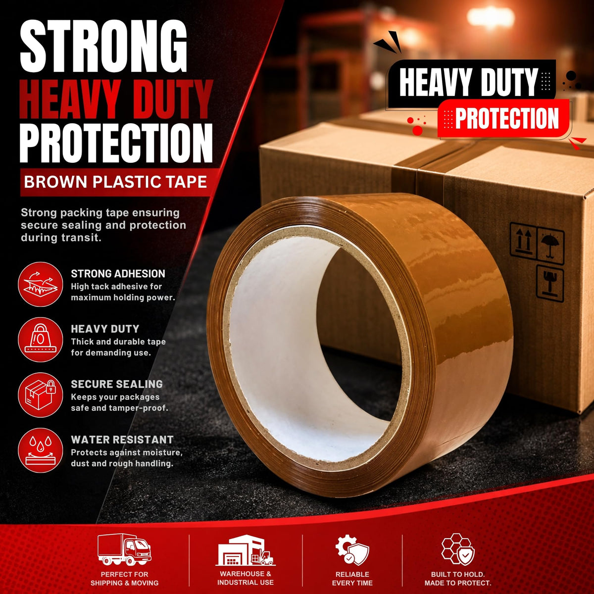 JeeJaan® 3 Rolls of Yellow Duct Tape 50mm x 50m Heavy Duty Waterproof Gaffa Tape for Electrical Plumbing Use Strong Adhesive Durable Ideal for Sealing Fixing and Wrapping Projects