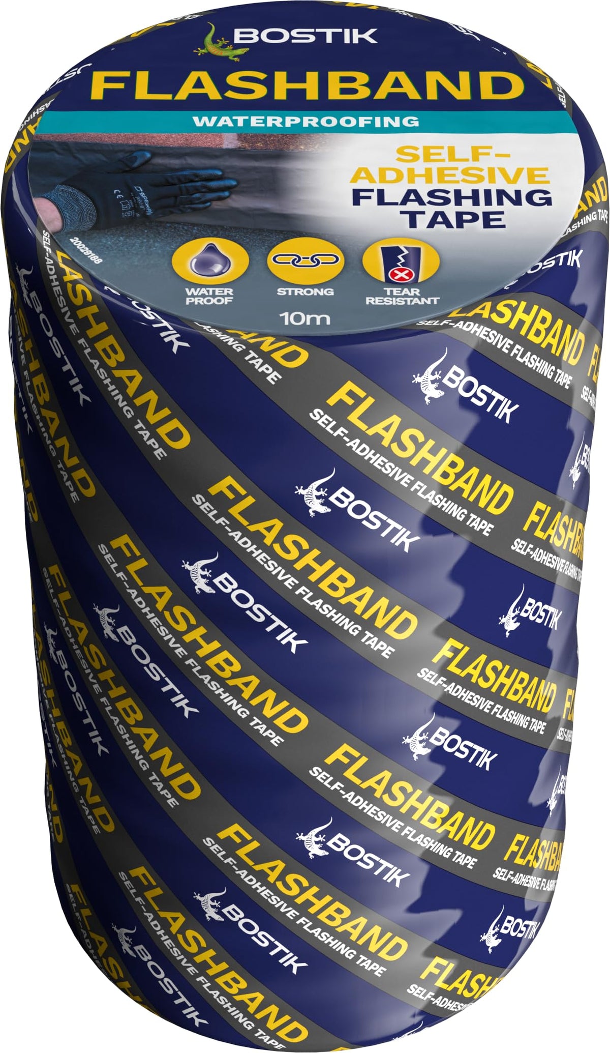 Bostik Flashband Self Adhesive Flashing Tape for Roofs Grey - 75mm x 10m