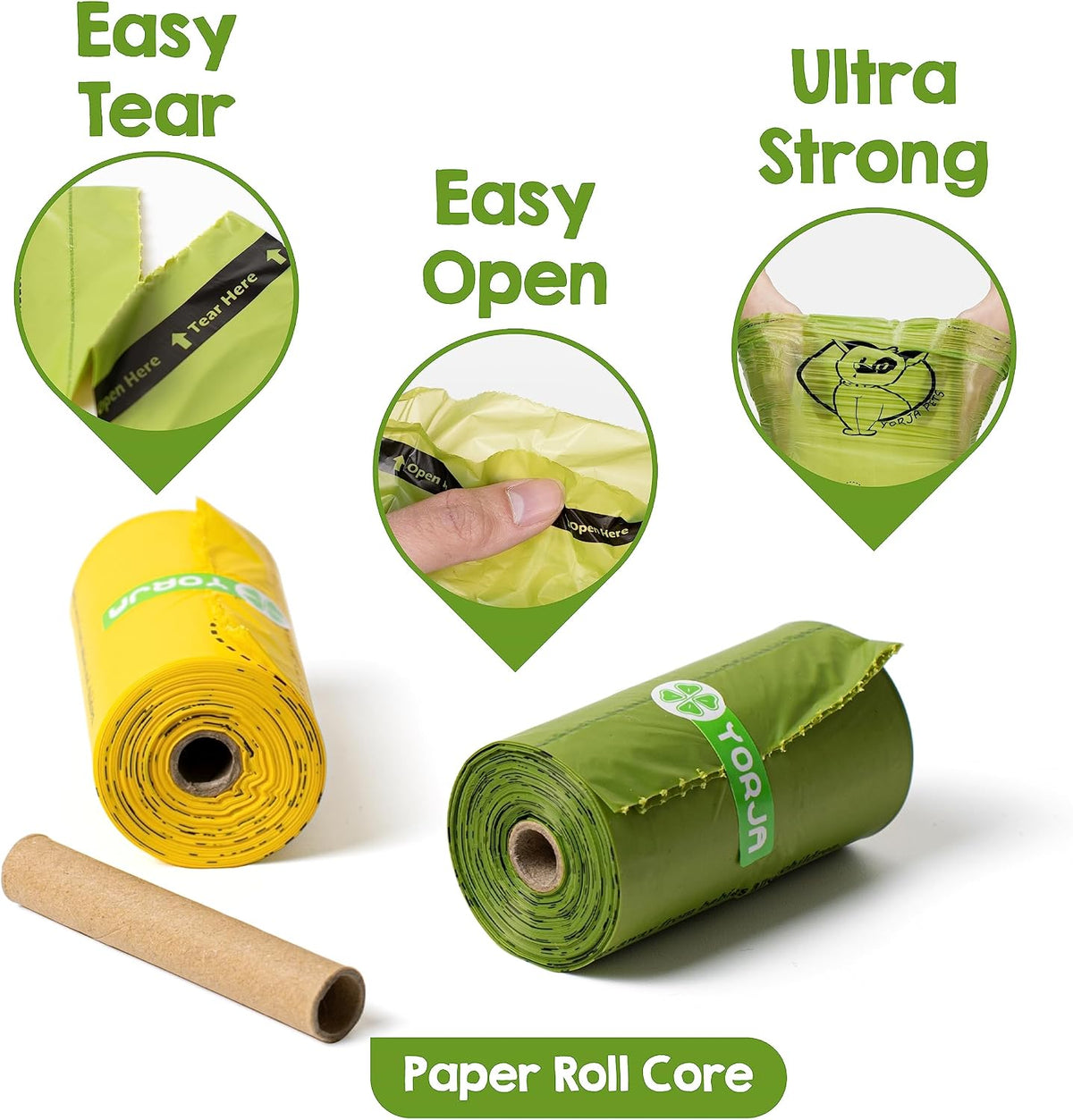 Dog Poo Bags, 360 Pet Poop Bags, Extra Thick and Strong 100% Leak-Proof Biodegradable Waste Bags