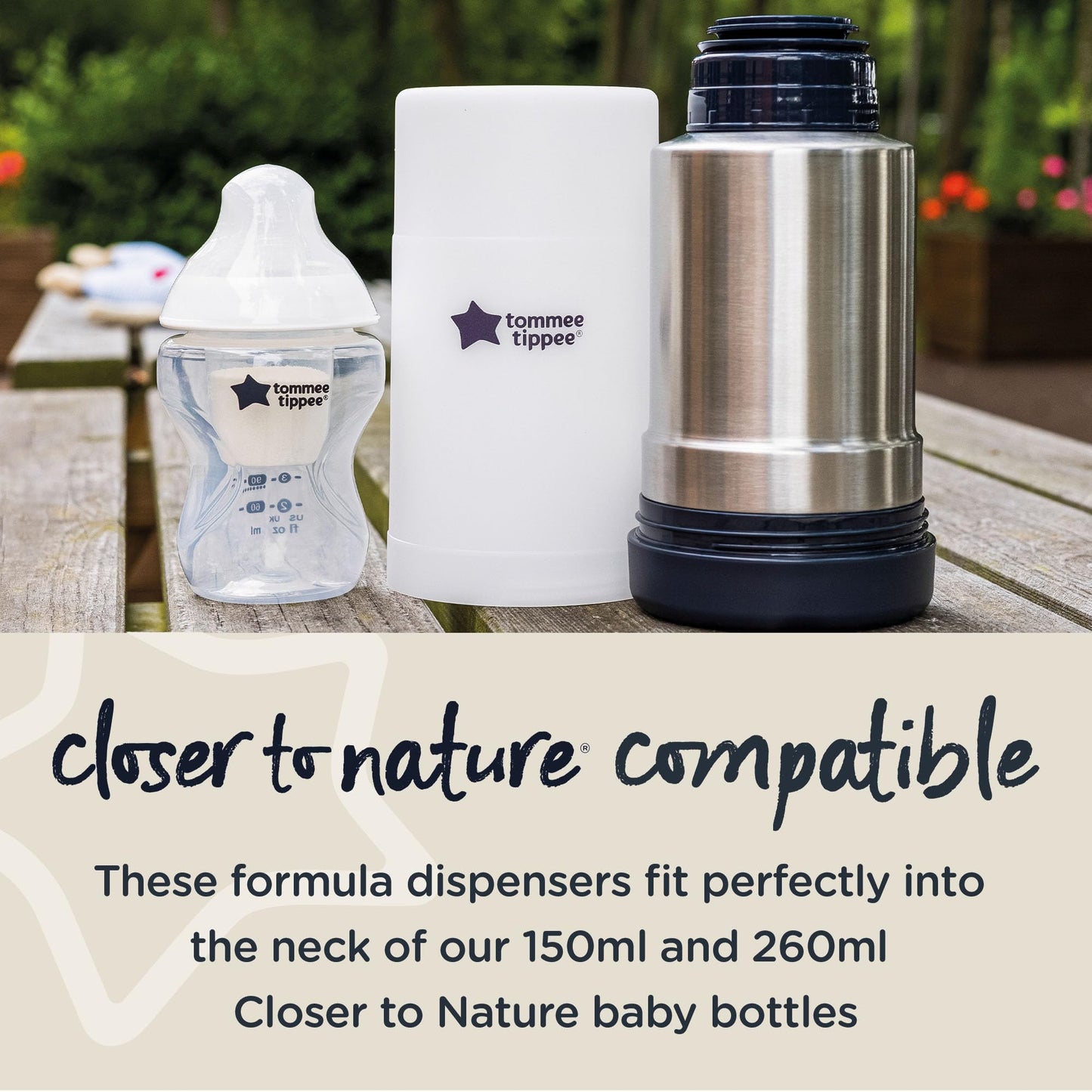 Tommee Tippee Milk Powder Dispensers, 6 Pack of Formula Powder Dispensers, Holds up to 8 Scoops of Formula, Travel Friendly and Space Saving