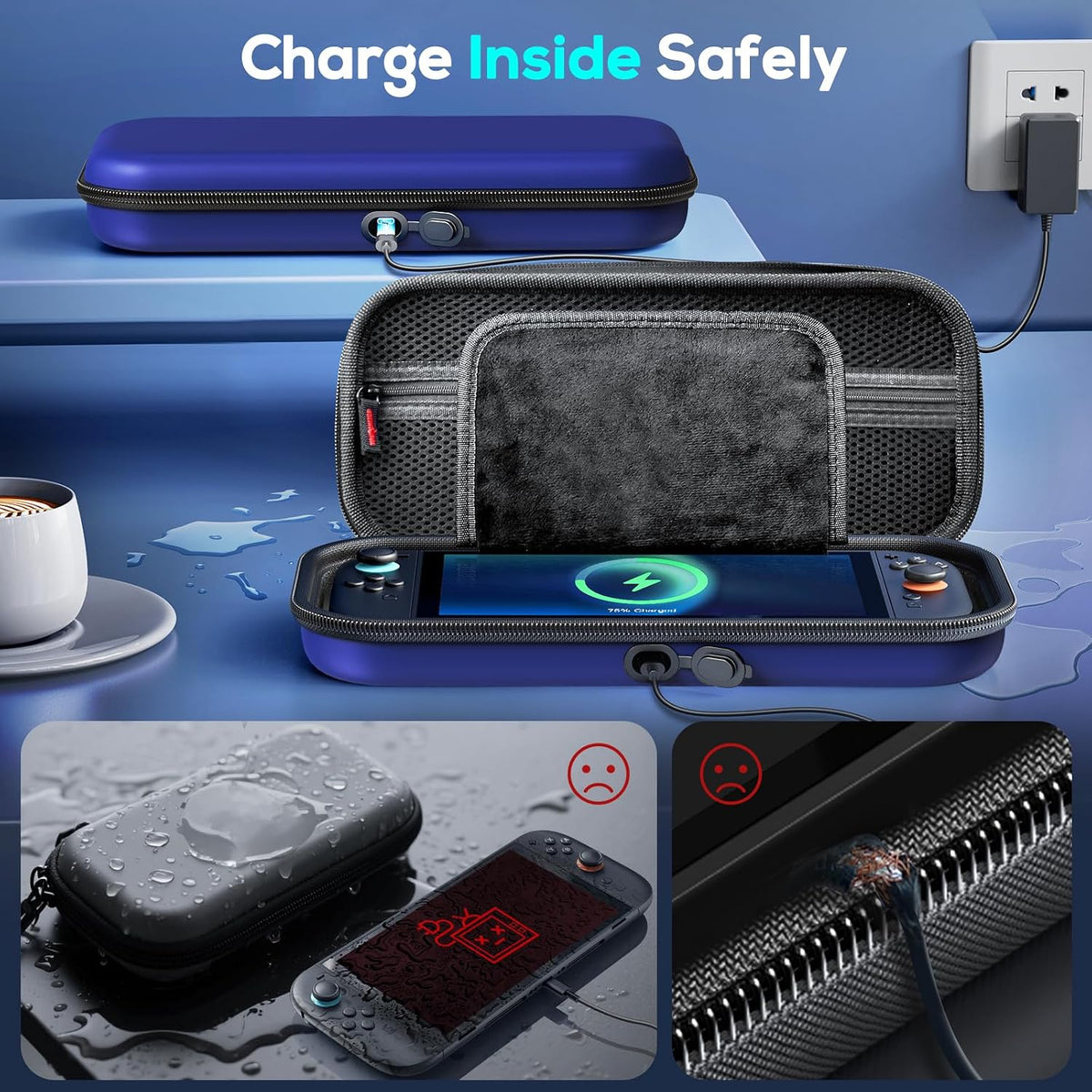 Case for Nintendo Switch 2, Travel Case with Charging Hole and 10 Game Card