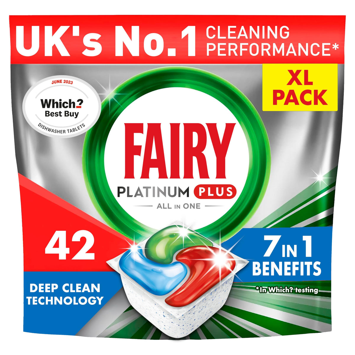 Fairy Platinum Plus Dishwasher Tablets Lemon, 65 Capsules