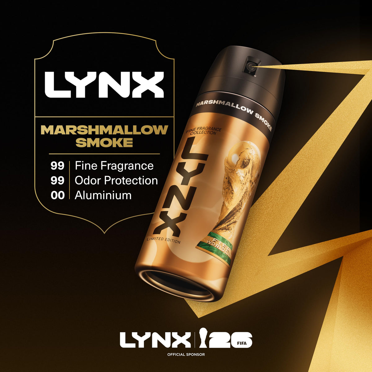 Lynx Fine Fragrance Collection Marshmallow Smoke Premium Body Spray 150 ml