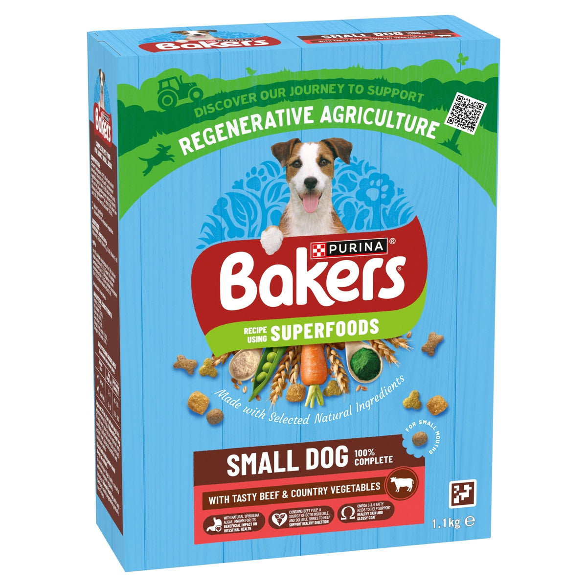 BAKERS Superfoods Small Dog Adult Dry Dog Food Chicken 1.1kg (Pack of 5)