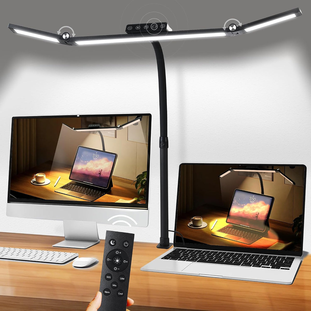 Small LED Rechargeable Portable Foldable Cordless Desk Table Lamp