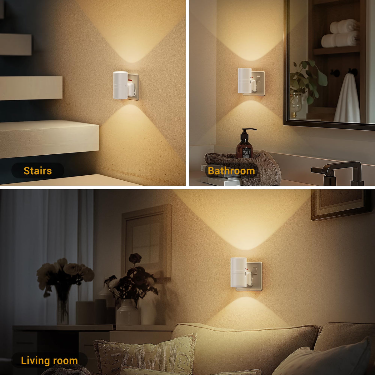 JandCase Night Light, Night Light Plug in Wall with Dusk to Dawn Sensor