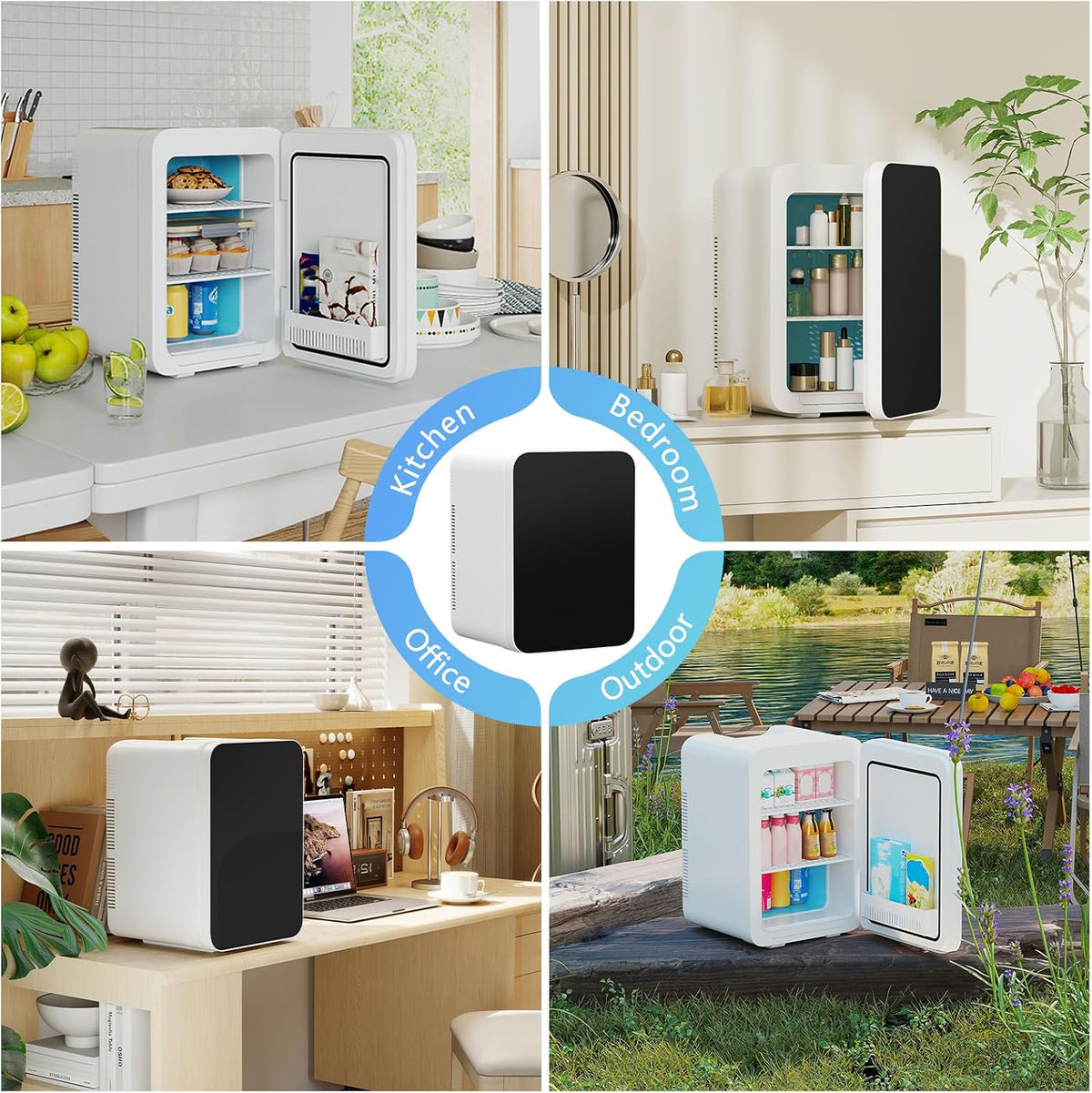 ARTETHYS Mini Fridge for Bedrooms, 20L Small Car Fridges