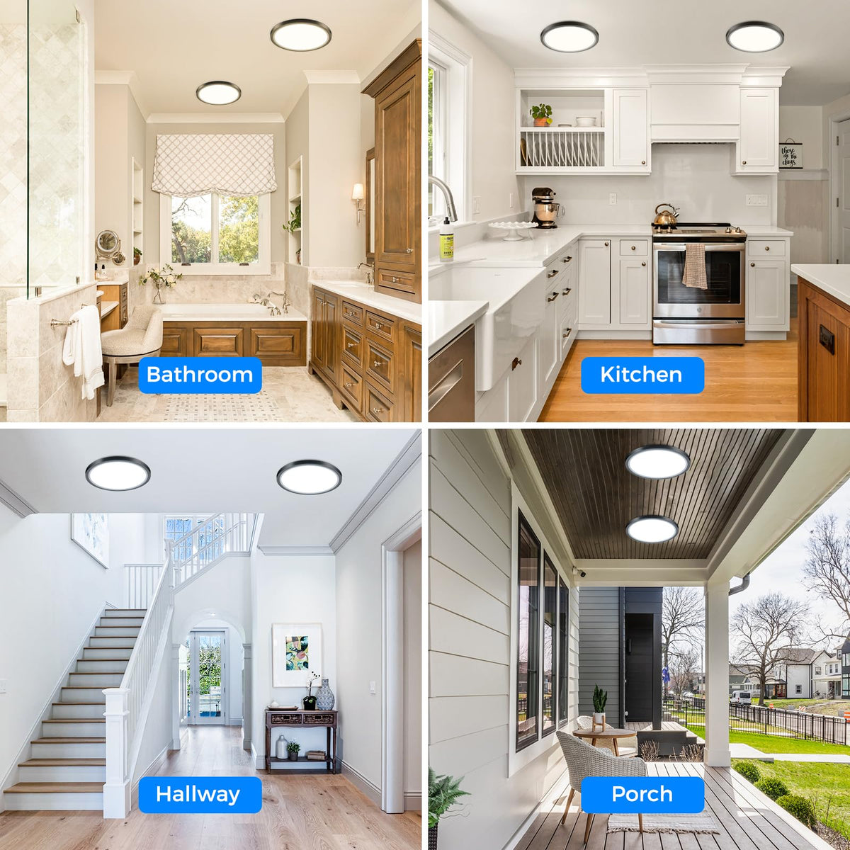Peasur Bathroom Light, 3000K/3500K/4000K/5000K/6500K 5 Color Temperature