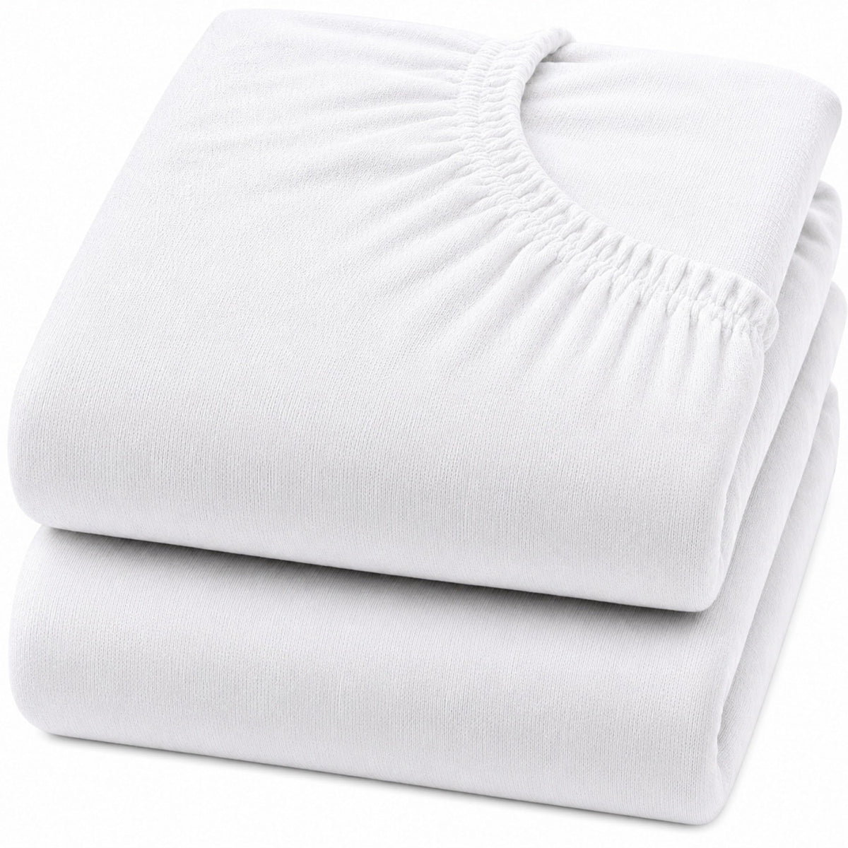 Dudu N Girlie Bedside Crib Sheets 85x51cm – Pink, 2 Pack, Soft Jersey Cotton Fitted Bedding for Co Sleeper & Baby Cribs
