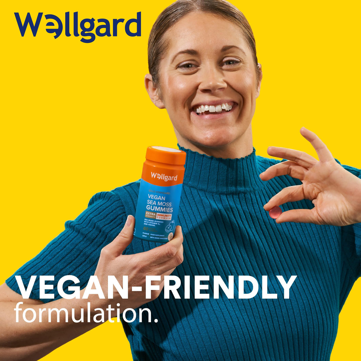 Wellgard Kids Calcium & D3 Gummies - 2 Month Supply - Vegan Chewable Calcium and Vitamin D3 Gummies, Mixed Berry Flavour