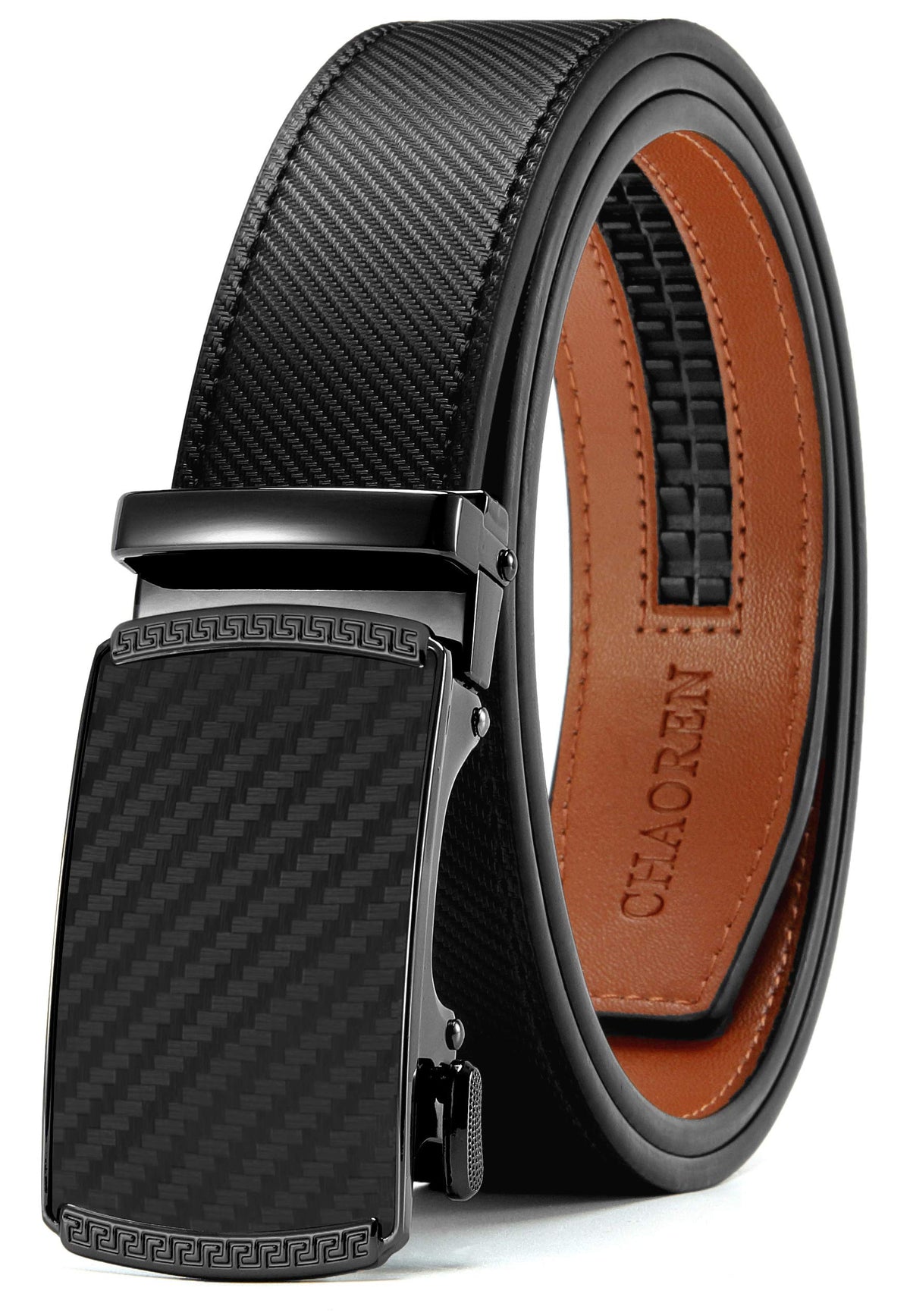 CHAOREN Belts for Men, 1 3/8" Ratchet Mens Belt Leather for Jeans, Dress