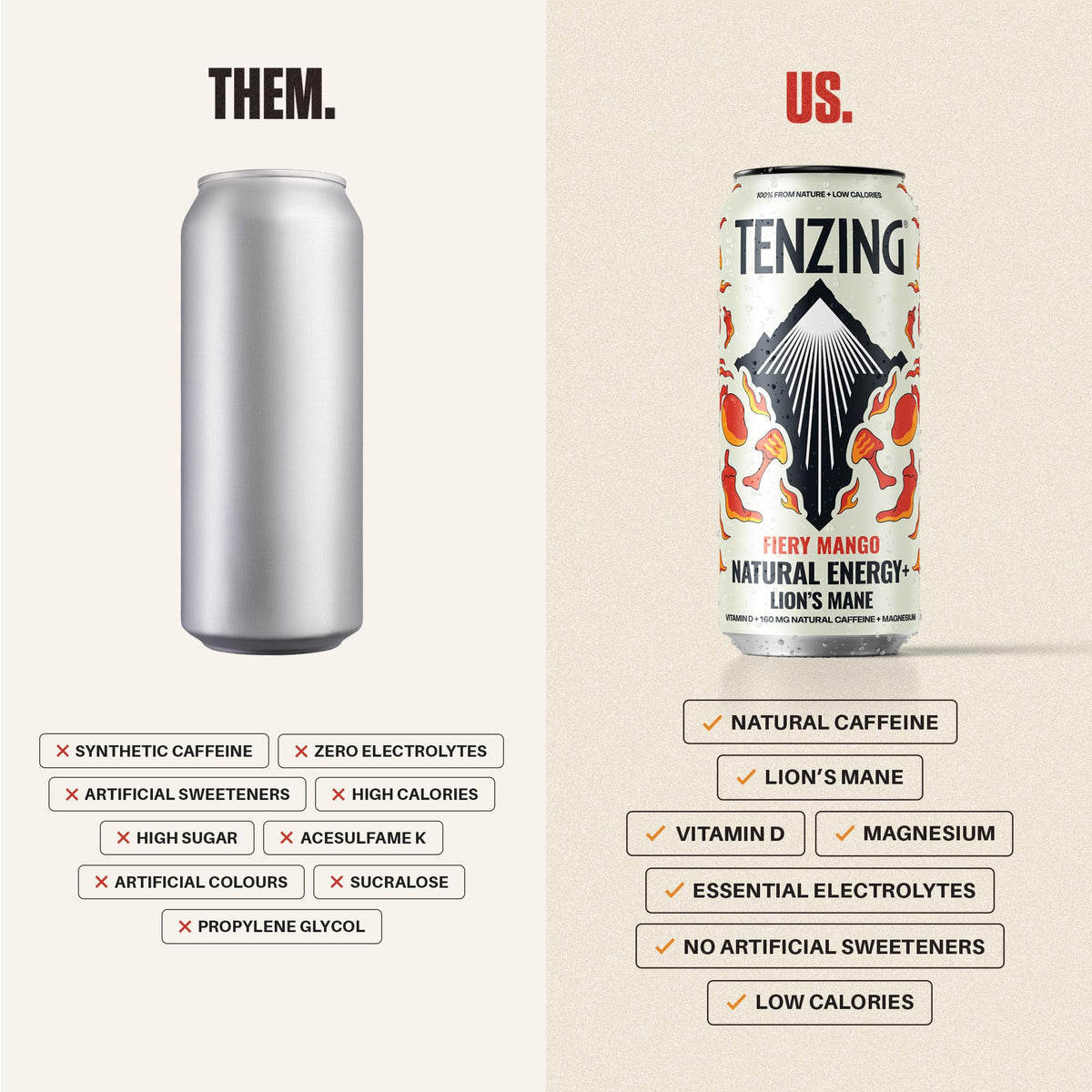 TENZING Natural Energy Drink, Plant Based, Vegan, & Gluten Free, +BCAA, Apple & Seaberry, 330ml (Pack of 12) - Packaging may vary