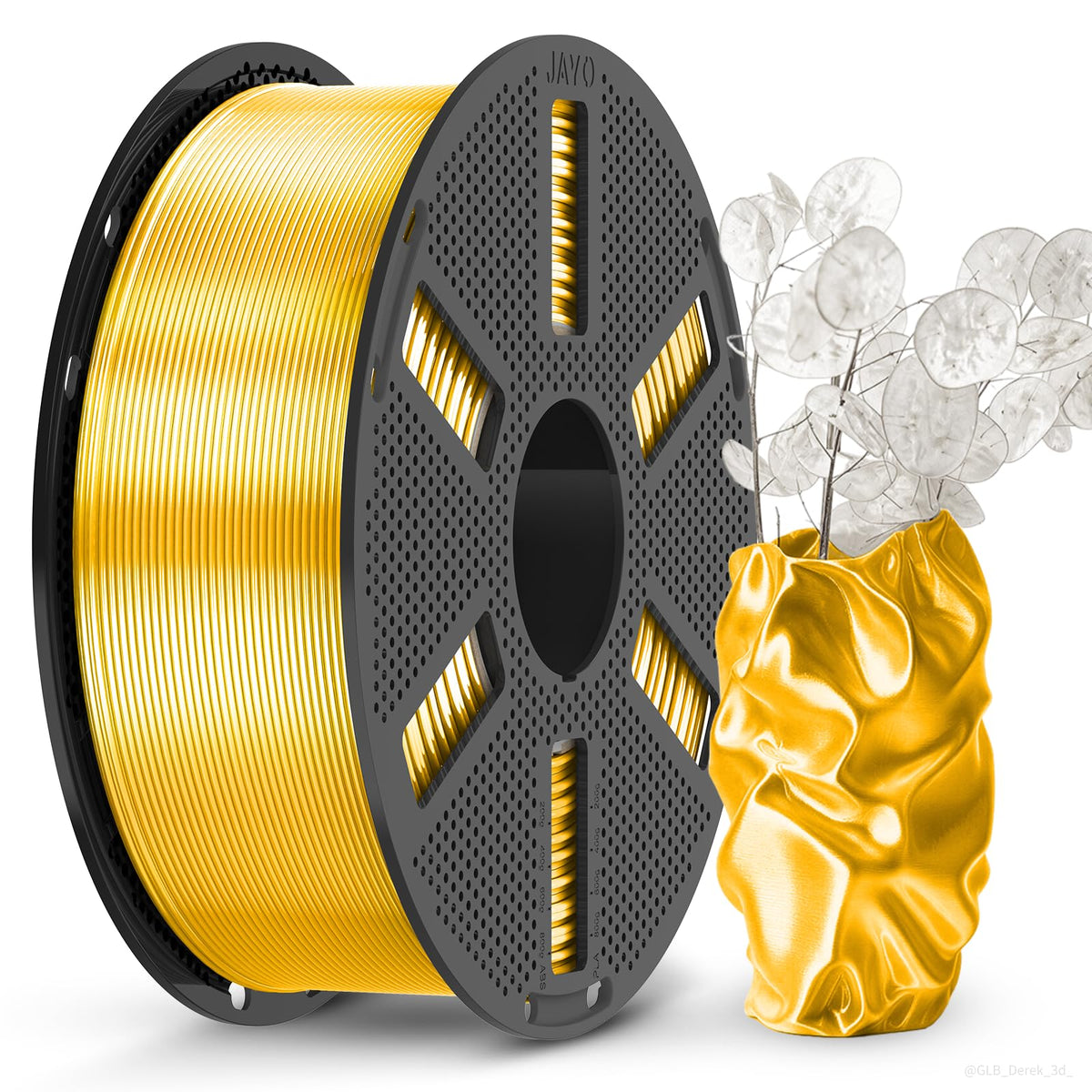 JAYO PLA+ 3D Printing Filament 1.75 mm, 1.1KG (2.4lbs) Spool Black