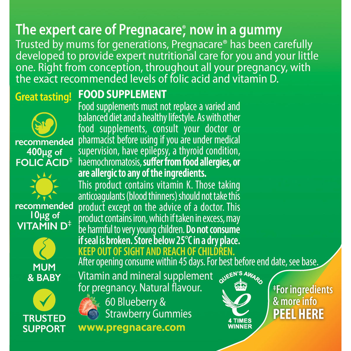 Pregnacare MAX Pregnancy Vitamins - UK's No.1 Pregnancy Brand. Greater Prenatal Care for Women, Supplement with Added Omega-3 DHA for Normal Brain and Eye Development