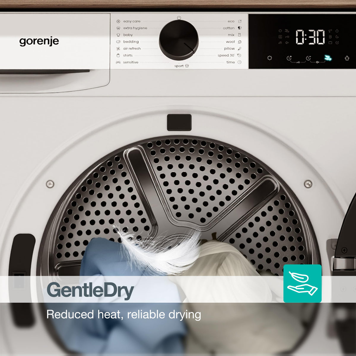 Gorenje DG2P8E/UK 8 kg Freestanding Heat Pump Tumble Dryer, White
