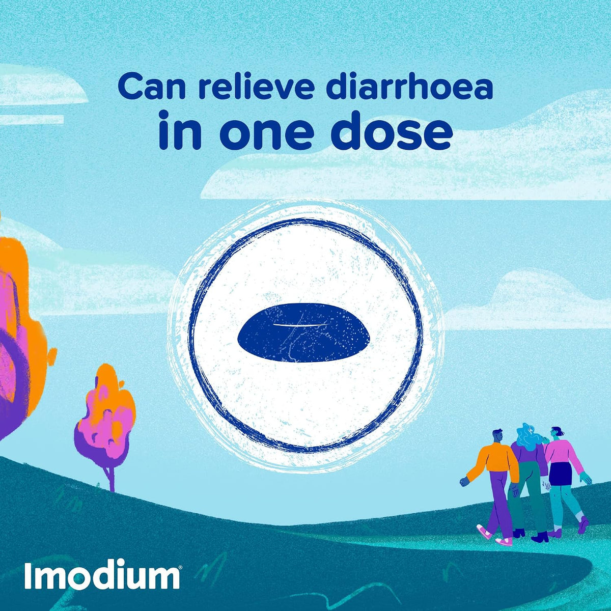 Imodium Instants (1 x 6 Tablets) Loperamide Dissolving Tablets for On-The-Go Diarrhoea Relief, Treats Short-Term and IBS Diarrhoea, Helps Restore Your Natural Rhythm, for Adults and Children Aged 12+