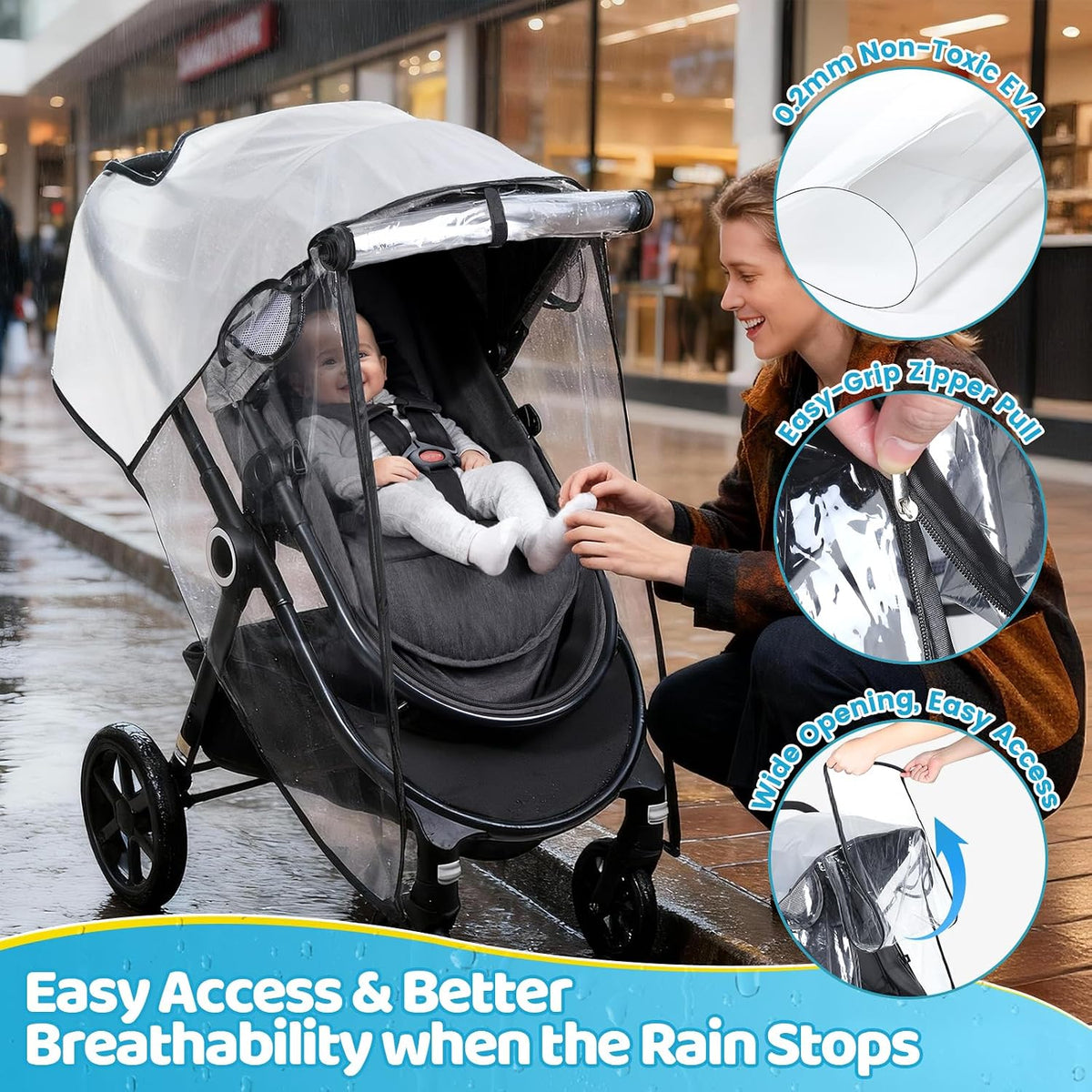 Orzbow Universal Rain Cover, Easy Access Door