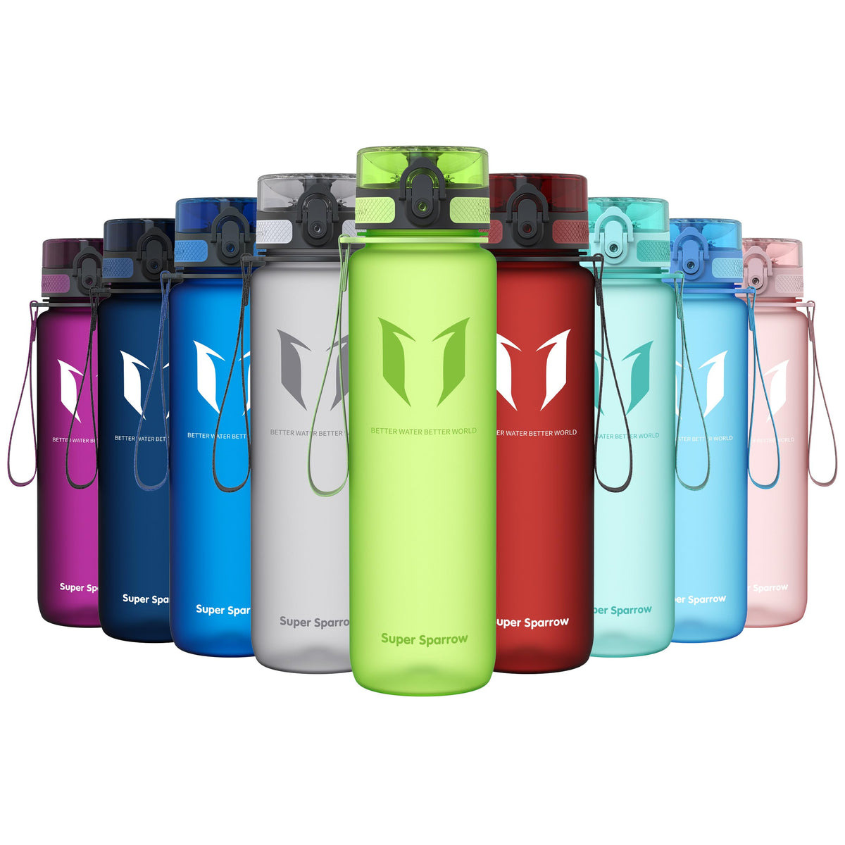 Sparrow Water Bottle 500ml/750ml/1L BPA-Free Tritan Drinks Bottle One-Click