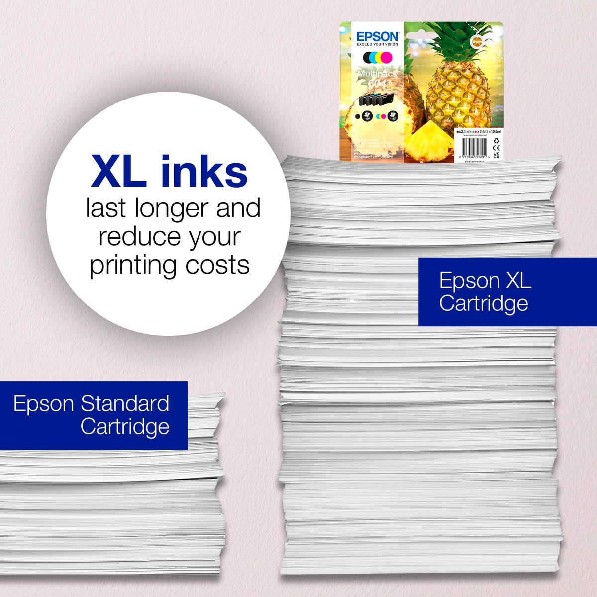 Epson 604 Pineapple, Genuine Multipack, 4-colours Ink Cartridges