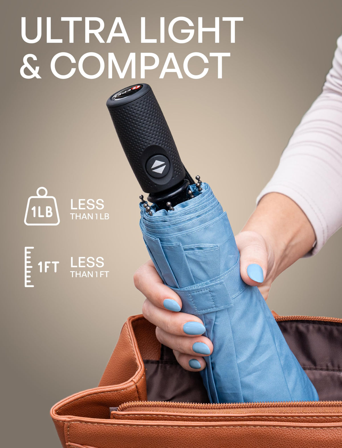 Repel Windproof Travel Umbrella - Compact & Withstands Winds up to 100MPH, Strongest Premium Auto Folding Umbrella for Rain and Sun - Durable, Light & Portable for Women & Men, Fits Backpack & Cars