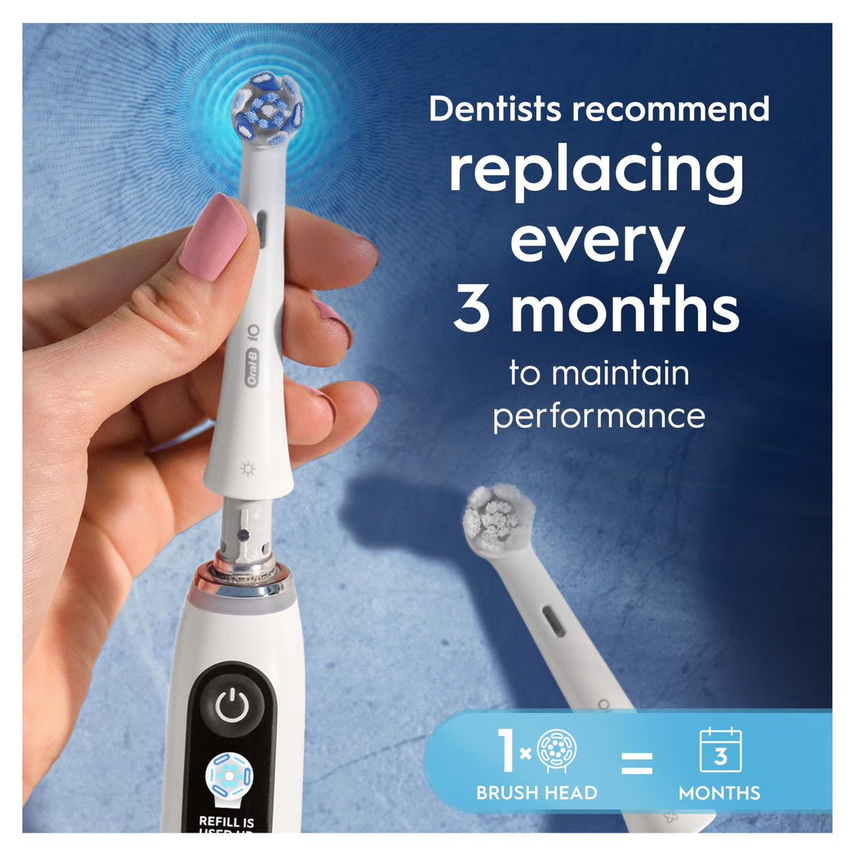 Oral-B iO Series Ultimate Clean Electric Toothbrush Heads, 8 Count, Black